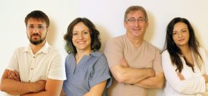 מימין לשמאל:ד"ר טניה דובוביק, פרופ' שי שן-אור, ד"ר אלינה סטרוסבצקי וד"ר מרטין לוקצ'ישין