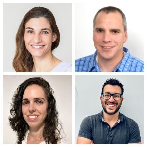 Clockwise from top left: Prof. Meytal Landau, Prof. Omry Koren, Alon Romano, Gil Refael