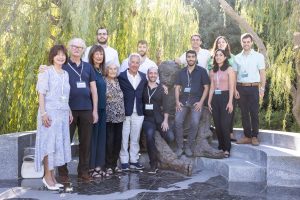 In the photo from the left: Head of the Adams Fellowships Program Ms. Batsheva Shor, Prof. Moshe Oren, Academy Member and chairperson of the program’s Steering and Approval Committee, Former Academy President Prof. Nili Cohen, Former Academy President Prof. Ruth Arnon and Mr. Sylvan Adams, with the Adams Fellows of 2024-2025. Photo: Michal Fattal, Courtesy of the Israel Academy of Sciences and Humanities